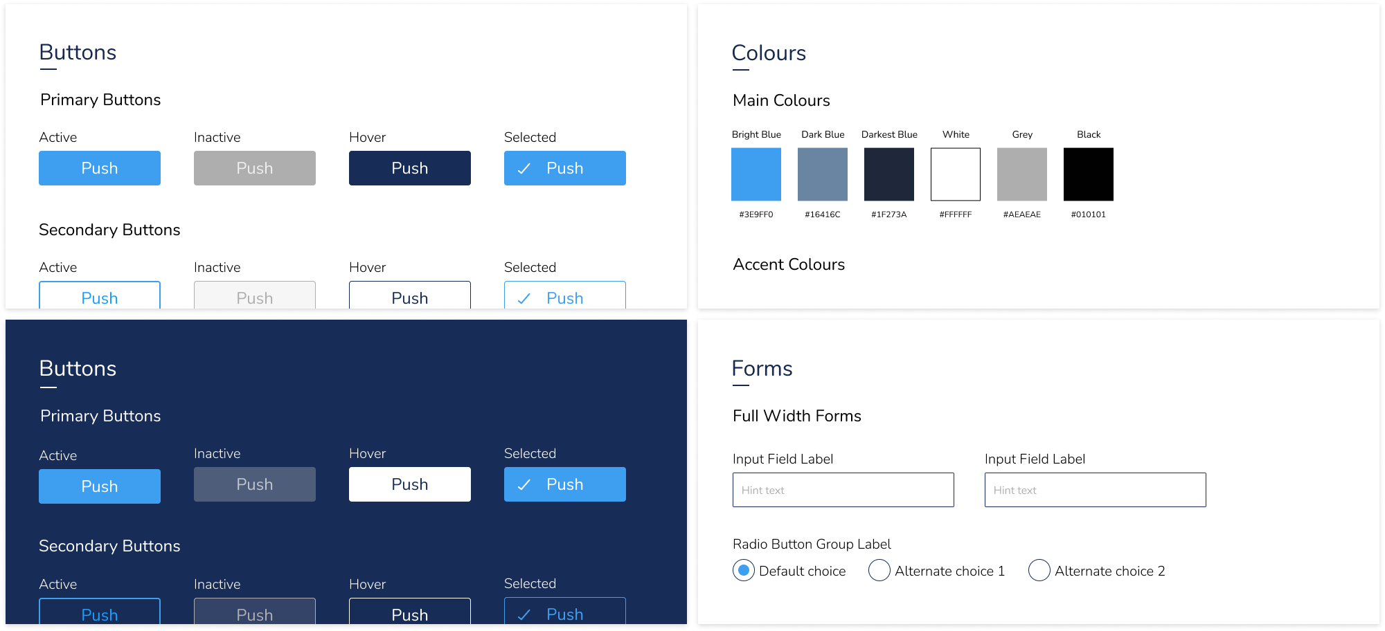 Snippet's from the BlueCat Design System